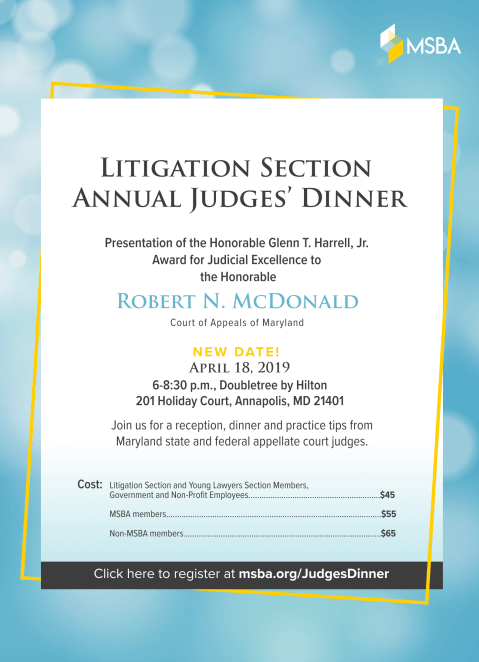 Annual Judges Dinner 2019