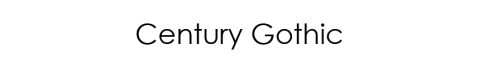 CenturyGothic